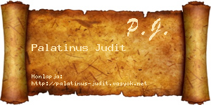 Palatinus Judit névjegykártya